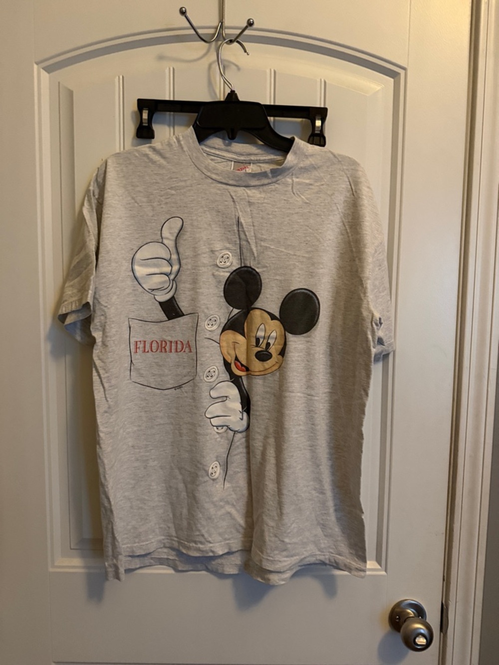 Disney Light Gray Mickey Mouse Short Sleeve Tee